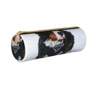 Estuche para lápices, Estuche para bolígrafos, Estuche portátil para lápices, Estuche de Cuero, Bolsas de Almacenamiento de papelería, Nevadas del Perro de montaña de Berna
