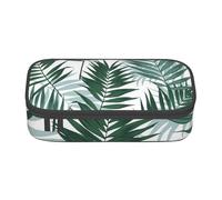 Estuche para lápices, estuche para lápices impreso de gran capacidad, estuche para lápices, estuche para lápices para oficina y escuela.Selva Tropical, Patrón Sin Costuras Con Hojas De Palma