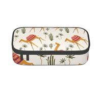Estuche para lápices, estuche para lápices impreso de gran capacidad, estuche para lápices, estuche para lápices para oficina y escuela.Impresión de plantas de cactus de camello del desierto