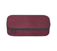 Estuche para lápices, estuche para lápices impreso de gran capacidad, estuche para lápices, estuche para lápices para oficina y escuela.Textura de piel coloreada Granate burdeos sintético natural