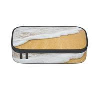 Estuche para lápices, Estuche para lápices Impreso de Gran Capacidad, Estuche para lápices, Estuche para lápices para Oficina y Escuela.Arena con Conchas de mar