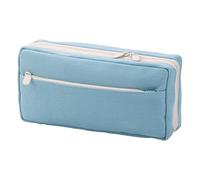 Estuche para lápices, estuche simple para lápices, estuche con cremallera, lona de gran capacidad, Blue