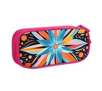 Estuche para lápices étnico abstracto para niños y niñas, diseño de flores aztecas, bolsa grande para bolígrafos, organizador de papelería, bolsa de lápices para escuela, oficina, bolsa de maquillaje