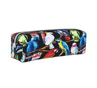 Estuche para lápices Funky Parrots de gran capacidad, bolsa para bolígrafos, suministros de oficina para estudiantes, niñas y niños