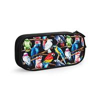 Estuche para lápices Funky Parrots, gran capacidad, gran capacidad, soporte para bolígrafos, suministros escolares, papelería, organizador de almacenamiento para oficina, estudiantes, niñas y niños