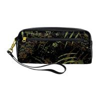 Estuche para lápices, garras de tigre y huellas de patas, bolsa de piel sintética con cremallera para niños y niñas, suministros escolares y de oficina