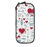 Estuche para lápices Gran capacidad Cupido Mariposa Llave Romance Amor Vintage Estuche para lápices Estuche para bolígrafos para la escuela media / secundaria Oficina Universidad Adulto Niña y niño