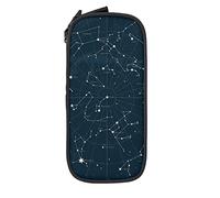 Estuche para lápices Gran capacidad Espacio Signos del zodiaco Universo Estrellas Galaxia Caja de lápices azul Estuche para bolígrafos para la escuela media / secundaria Oficina Universidad Adulto N