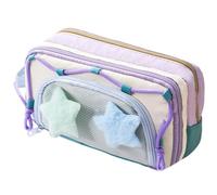 Estuche para lápices, gran capacidad, organizador | material escolar para regla, borrador, marcadores, notas universitarias, viajes, cumpleaños, guardería, morado, ver descripción, Ver descripción