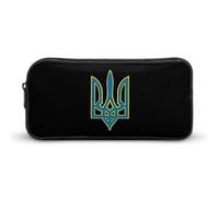 Estuche para lápices grande sencillo con escudo de armas de Ucrania (22 x 1