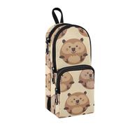 Estuche para lápices Happy Groundhog Day, bolsa para bolígrafos de gran capacidad con compartimento para estudiantes, mochila escolar, organizador de papelería, estuche para lápices, estuche para la