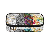 Estuche para lápices izquierdo y derecho Brain Advantage de gran capacidad, simple y duradero, multifuncional, adecuado para adolescentes y niños, color, 5.0cm*10.5cm*20.5cm, Estuche para lápices