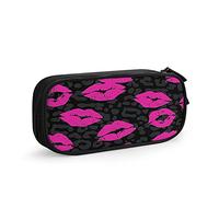 Estuche para lápices Kiss Lips, gran capacidad, gran capacidad, soporte para bolígrafos, suministros escolares, papelería, organizador de almacenamiento, regalo para escuela secundaria, oficina, estudiante, niña, niño, negro1