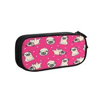 Estuche para lápices lindo perro carlino 5, gran capacidad, gran capacidad, soporte para bolígrafos, suministros escolares, papelería, organizador de almacenamiento para oficina, estudiantes, niñas y niños