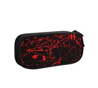 Estuche para lápices, manchas de sangre de terror rojo, gran capacidad, soporte para bolígrafos, suministros escolares, organizador de almacenamiento para oficina, estudiantes, niñas y niños