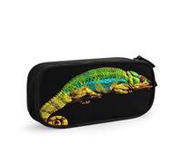 Estuche para lápices masculino durmiendo, animal camaleón, gran capacidad, soporte para bolígrafos, suministros escolares, organizador de almacenamiento de papelería para oficina, estudiantes, niñas, niños, V3859