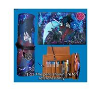 Estuche para lápices Naruto Scroll (Uchiha Madara), figura de anime, de cuero sintético, de gran capacidad,