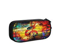 Estuche para lápices, notas musicales, clave de violín, gran capacidad, soporte para bolígrafos, suministros escolares, organizador de almacenamiento para oficina, estudiantes, niñas y niños