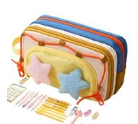 Estuche para Lápices, Organizador De Bolsa Para Lápices Con Gran Capacidad, Organizador de Escritura Material Escolar para Rotuladores Regla Goma Notas Adhesivas para Estudiante Profesor Regalo Cumple