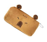 Estuche para Lápices,Organizador de Material de Oficina de Gran Capacidad - Estuche de Felpa Capibara con Cremallera | Para Notas Adhesivas Borradores Rotuladores Auriculares Estudiantes Escuela Clase