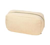 Estuche para lápices, organizador de reglas, multifuncional, Color crema | Estuche de pana de gran capacidad para lápices, para colegio, universidad, estudiantes, niños, niñas, adolescentes, adultos
