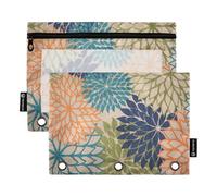 Estuche para lápices para carpeta de 3 anillas, bolsas de lujo con cremallera a granel, estuche para bolígrafos con ventana transparente, clase escolar, oficina, 2 unidades, multicolor