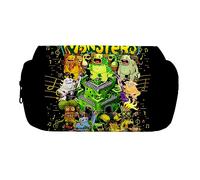 Estuche para lápices para niños, diseño de monstruos cantantes, bolsa de papelería de anime, caja de lápices de gran capacidad, bolsa de almacenamiento de dibujos animados para adolescentes, niños y