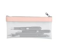 Estuche para Lápices Pequeño, Estuche Transparente para Exámenes, Organizador Estacionario Cremallera para Bolígrafos, Bolsa Estética para Pinceles De Maquillaje, Bolígrafos, Lápices, Tarjetas, 1 Ud.