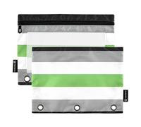 Estuche para lápices personalizado de 3 anillas, con bandera del orgullo, identidad sexual, bolsa para lápices, carpeta con cremallera, carpeta transparente, estuche escolar personalizado de 9.8 x 7.1