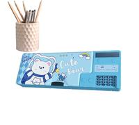 Estuche para Lápices Pop Up,Estuche para Lápices Pop Up con Calculadora, Organizador de caja de bolígrafos, Estuche para lápices multifunción emergente, organizador de papelería con calculadora para n