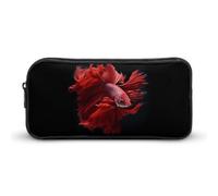 Estuche para lápices Red Betta Siamese Fighting Fish - Estuche para bolígrafos, cosméticos, organizador para viajes y oficina