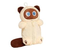 Estuche para lápices relleno, bolsa para guardar bolígrafos | Estuche organizador de cosméticos con diseño de gato y animal de peluche,Estuche para bolígrafo de gato de dibujos animados, bolsa de alma