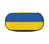 Estuche para lápices reutilizable con diseño de la bandera de Ucrania, para estudiantes escolares, de fácil acceso, Black, Talla única, Organizador de bolsas