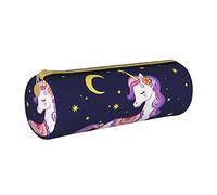 Estuche para lápices Unicorn Cute Estuche para bolígrafos Cilindro Caja de transporte pequeña para mujeres adultas con cremallera suave Simple Durable Ligero para organizador de oficina Bolsa de almac