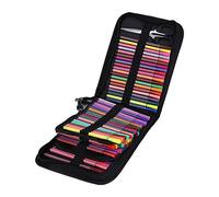 Estuche para Lápices y Rotuladores de Arte - Bolsa para Bolígrafos y Bocetos para Viajeros y Estudiantes (120 Bolsas Plegables Negras)