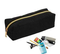 Estuche para Lápiz | Amplia carpeta de almacenamiento - Elegante Estación de Lápiz para Lineal Borrador Marcador Pegatinas Notas | Viajes Oficina Colegio Trabajo en el aula de arte, Negro 1, verwijzen