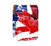 Estuche para lápiz Labial,Bolsa de Maquillaje portátil,Organizador para lápiz Labial,Canadá Bandera de los Estados Unidos