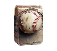 Estuche para lápiz Labial,Bolsa de Maquillaje portátil,Organizador para lápiz Labial,Muro de Piedra Retro de béisbol