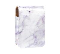 Estuche para lápiz Labial,Bolsa de Maquillaje portátil,Organizador para lápiz Labial,Resumen Textura de mármol Blanco
