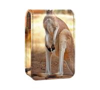 Estuche para lápiz Labial,Bolsa de Maquillaje portátil,Organizador para lápiz Labial,Retrato de Animal Canguro