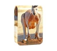 Estuche para lápiz Labial,Bolsa de Maquillaje portátil,Organizador para lápiz Labial,Retrato de Animal Canguro