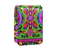Estuche para lápiz Labial,Organizador de Cuero para lápiz Labial con Brillo de Labios con Espejo,Mandala étnica Estilo Boho