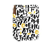 Estuche para lápiz labial personalizado, bolsa de maquillaje portátil, bolsa de cosméticos, soporte para lápiz labial, organizador de maquillaje, patrón ABC lindo, Varios colores, 9.5x2x7 cm/3.7x0.8x2.7 in