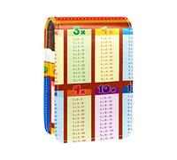 Estuche para lápiz labial personalizado, bolsa de maquillaje portátil, bolsa de cosméticos, soporte para lápiz labial, organizador de maquillaje, mesa de multiplicación, Varios colores, 9.5x2x7 cm/3.7x0.8x2.7 in