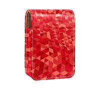 Estuche para lápiz labial personalizado, bolsa de maquillaje portátil, bolsa de cosméticos, soporte para lápiz labial, organizador de maquillaje, mosaico retorcido rojo sangre, Varios colores, 9.5x2x7 cm/3.7x0.8x2.7 in