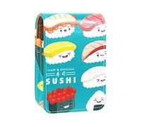Estuche para lápiz labial personalizado, bolsa de maquillaje portátil, bolsa de cosméticos, soporte para lápiz labial, organizador de maquillaje, sushi japonés, azul, Varios colores, 9.5x2x7 cm/3.7x0.8x2.7 in