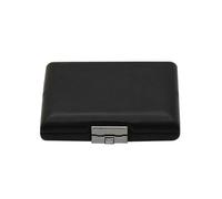 Estuche para lengüetas de oboe Material de cuero negro PU, caja almacenamiento for Oboe Basson Bassoon Reed, se puede instalar soporte for tres cañas Para viajes de negocios
