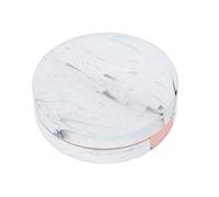 Estuche para Lentes de Contacto, Caja de Almacenamiento Portátil para Lentes de Contacto de 4 Colores, Contenedor de Kit de Cuidado de Ojos con Patrón de Mármol de Plástico(Rosa)