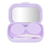 Estuche para Lentes de Contacto, Mini Juegos de Caja para Lentes de Contacto de Viaje, Estuche para Lentes de Contacto Portátil para Removedor de Pinzas para Viajes o Actividades Al Aire(Púrpura)