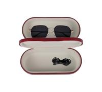 Estuche para Lentes de Contacto Portátil de Piel Artificial de 2 Capas